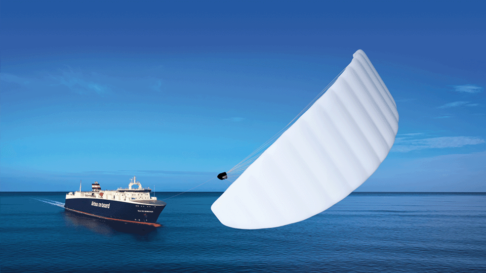 Container Ship with Kite